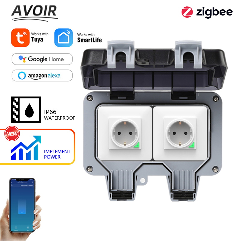 Outdoor Power Strip - Электрические розетки Zigbee IP66, водонепроницаемая уличная