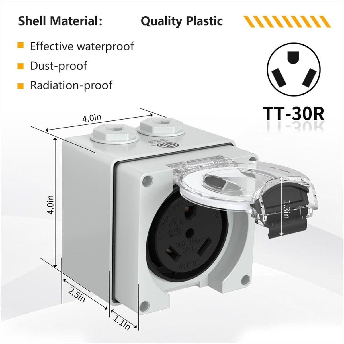 Розетка HHTL 30А, 125В, NEMA T – обзор и цена Outdoor Power Receptacle